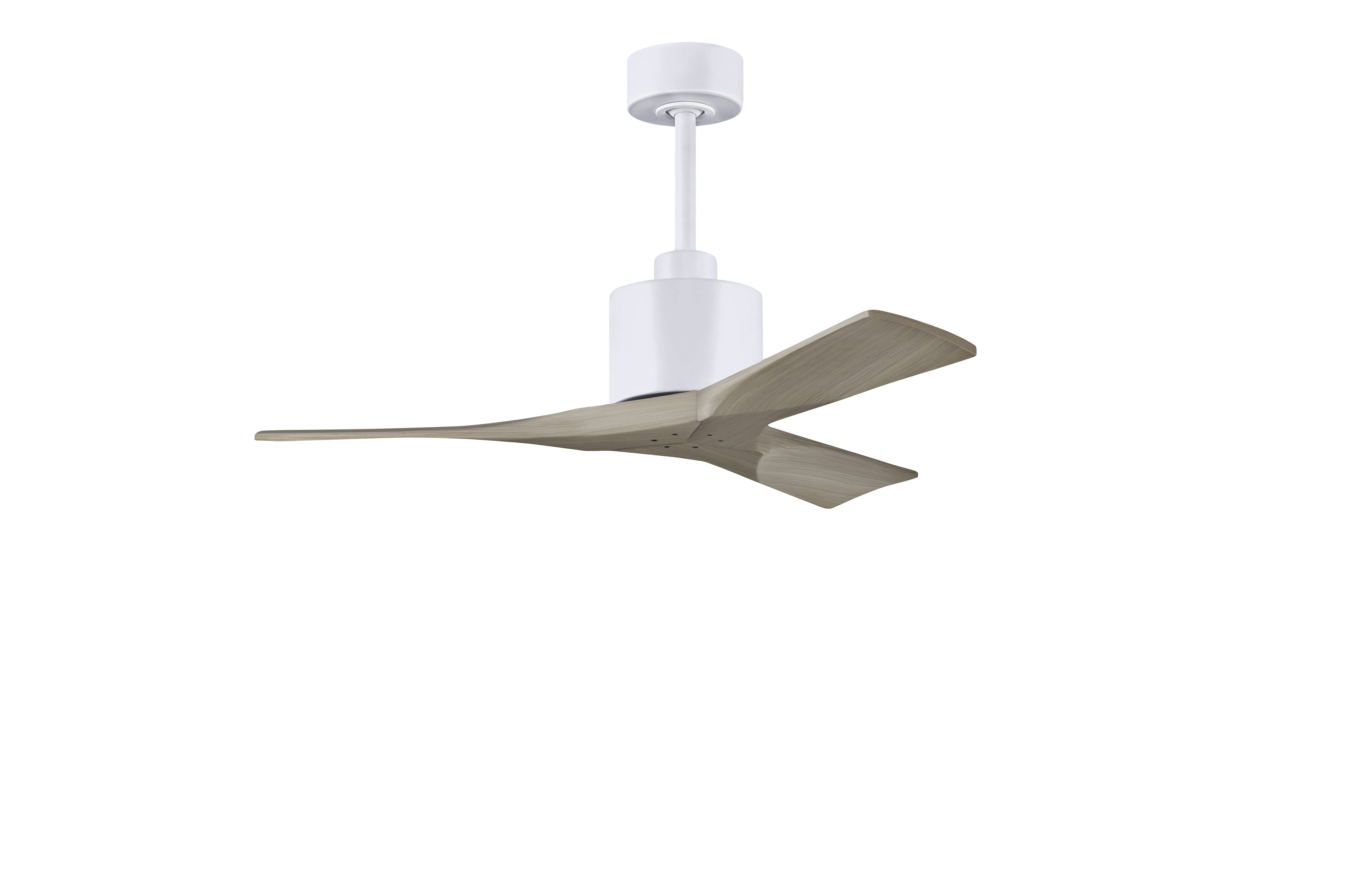 Nan 6-Speed DC 42 Ceiling Fan in Matte White with Gray Ash blades