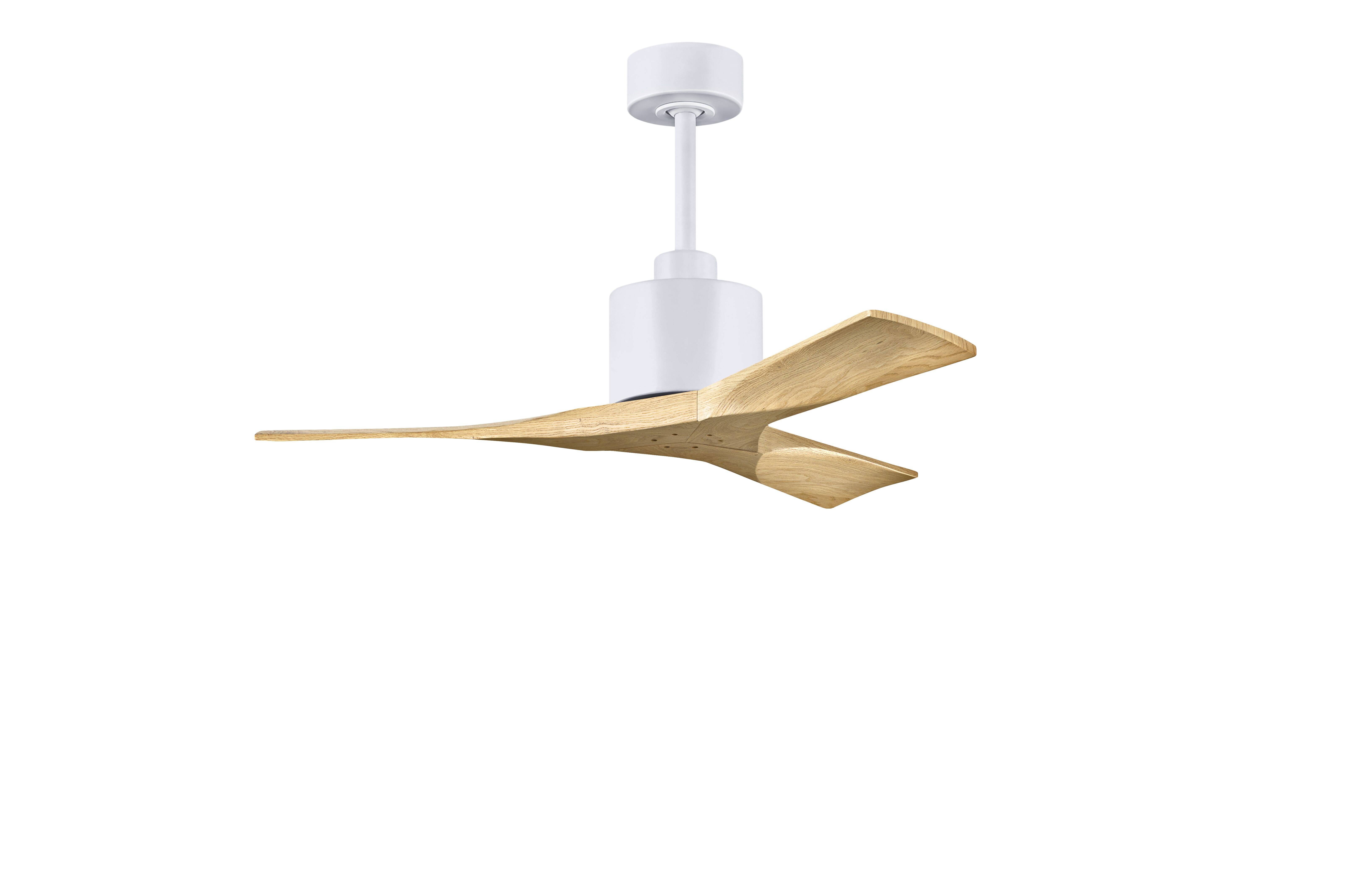 Nan 6-Speed DC 42 Ceiling Fan in Matte White with Light MapleTone blades