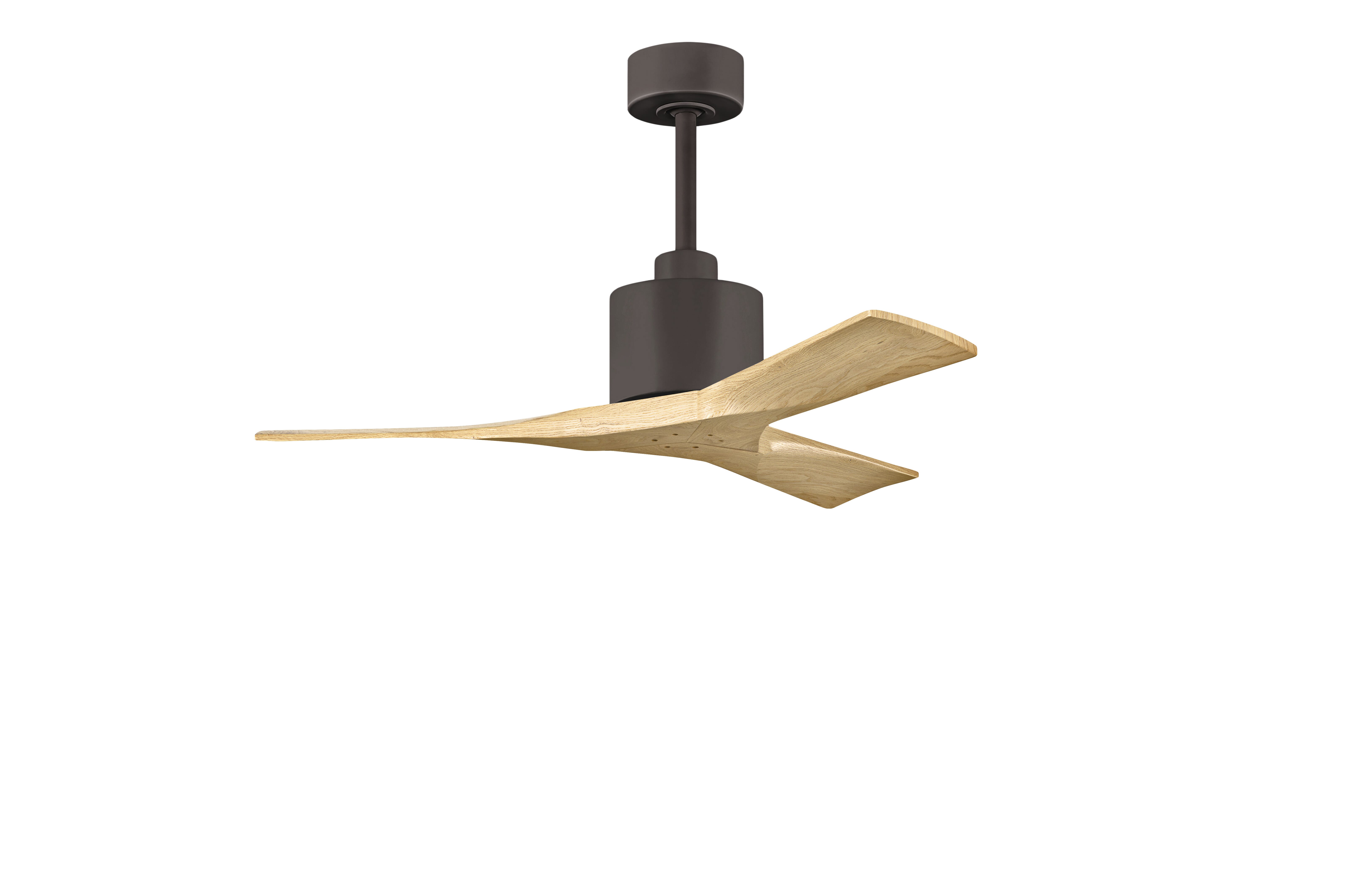 Nan 6-Speed DC 42 Ceiling Fan in Textured Bronze with Light Maple Tone blades