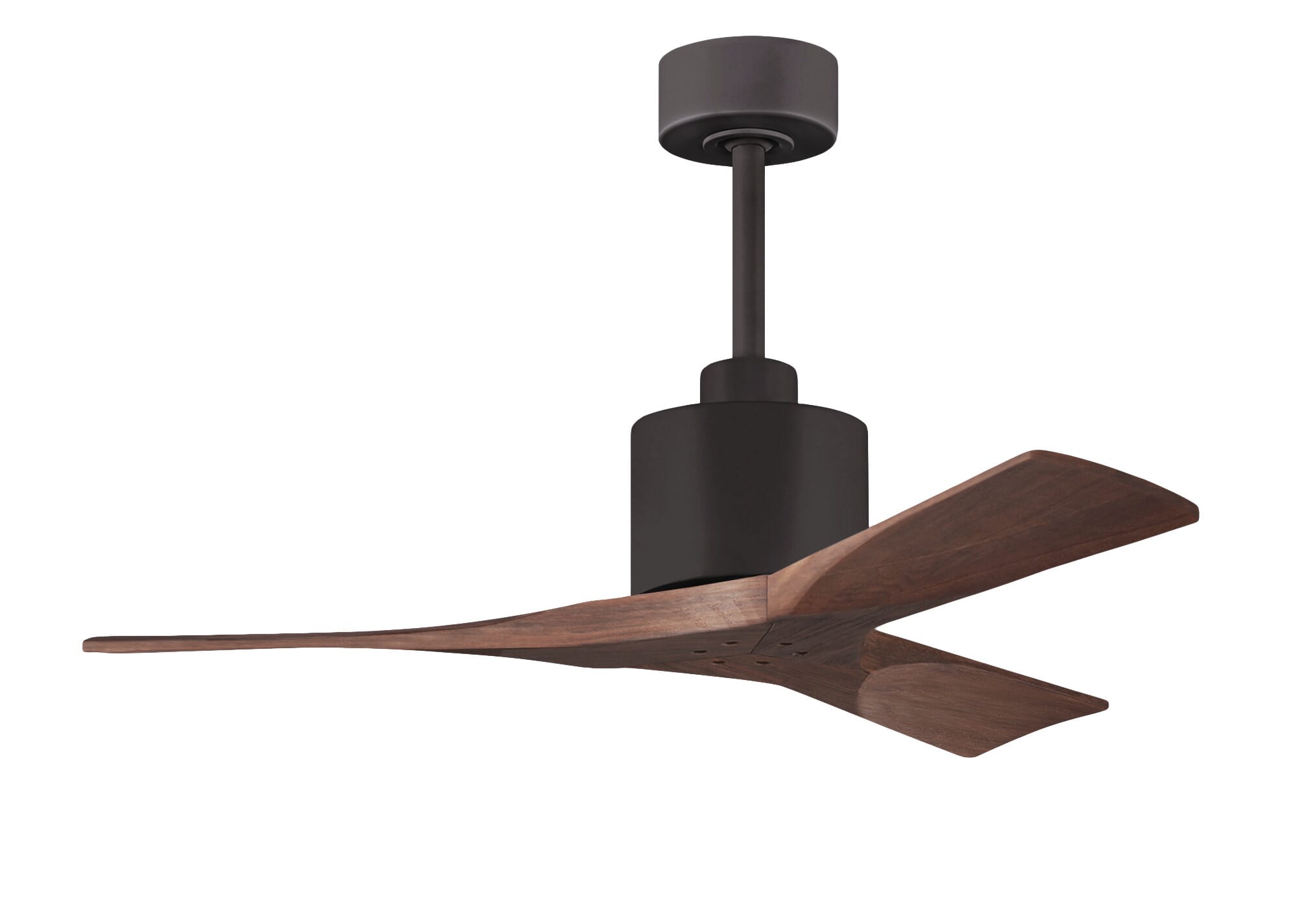 Nan 6-Speed DC 42 Ceiling Fan in Textured Bronze with Walnut blades