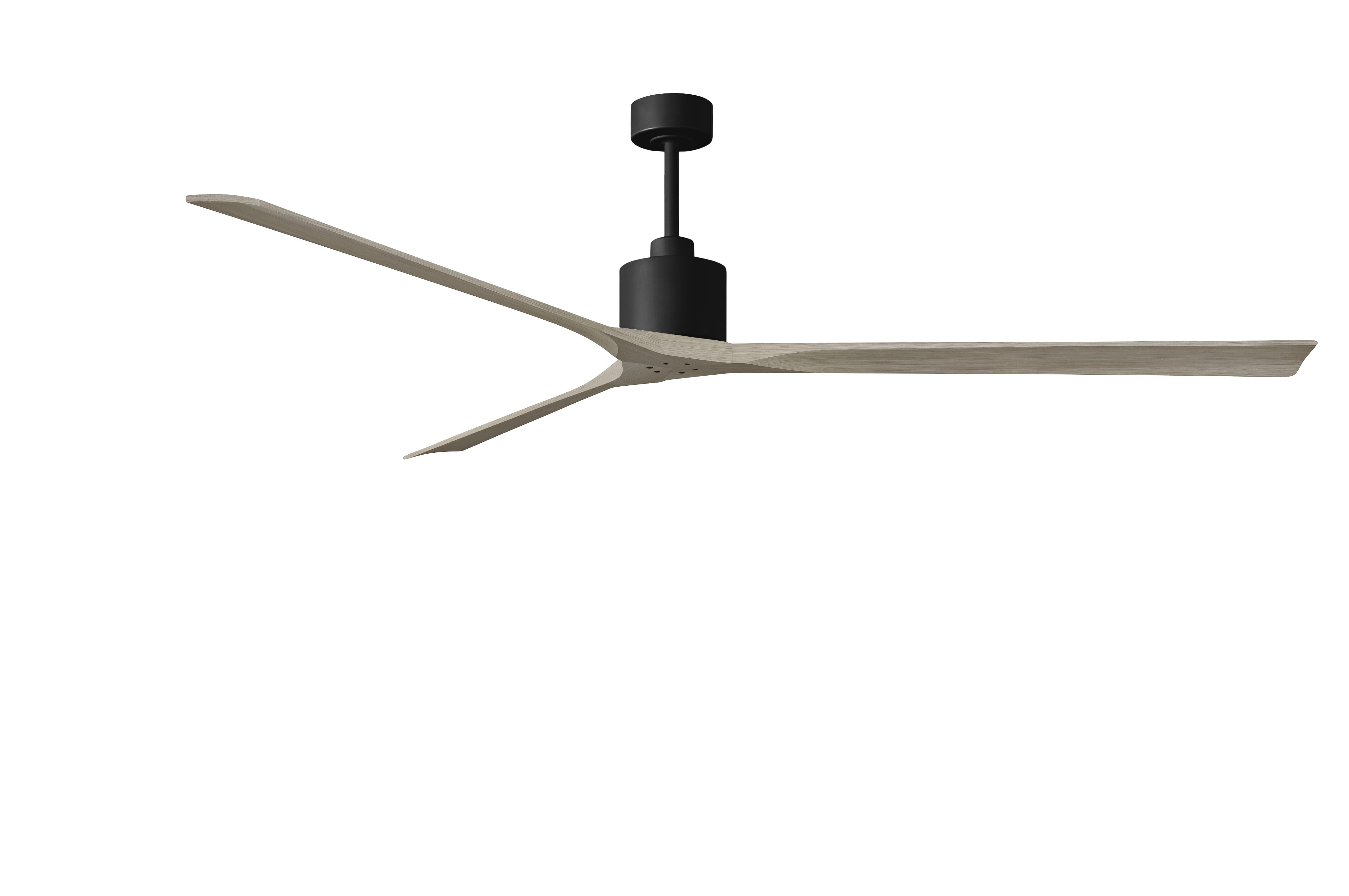 Nan XL 6-Speed DC 90 Ceiling Fan in Matte Black with Gray Ash blades