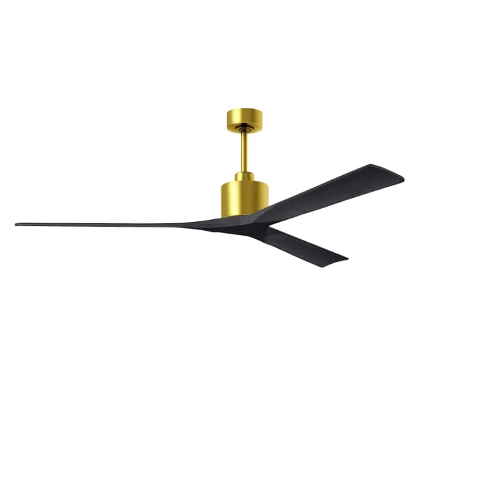 Nan XL 6-Speed DC 72 Ceiling Fan in Brushed Brass with Matte Black blades Nan XL 6-Speed DC 72 Ceiling Fan in Brushed Brass with Matte Black blades