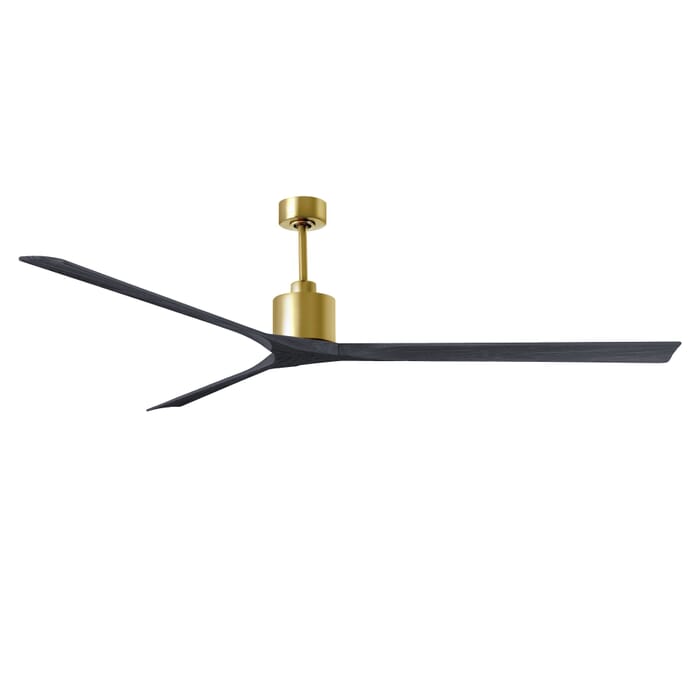 Nan XL 6-Speed DC 90 Ceiling Fan in Brushed Brass with Matte Black blades Nan XL 6-Speed DC 90 Ceiling Fan in Brushed Brass with Matte Black blades