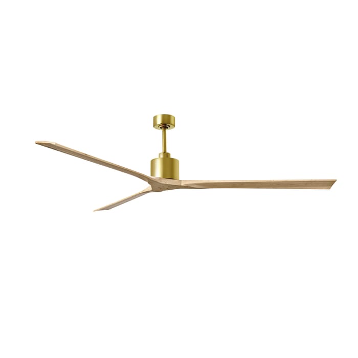 Nan XL 6-Speed DC 90 Ceiling Fan in Brushed Brass with Light Maple Tone blades Nan XL 6-Speed DC 90 Ceiling Fan in Brushed Brass with Light Maple Tone blades