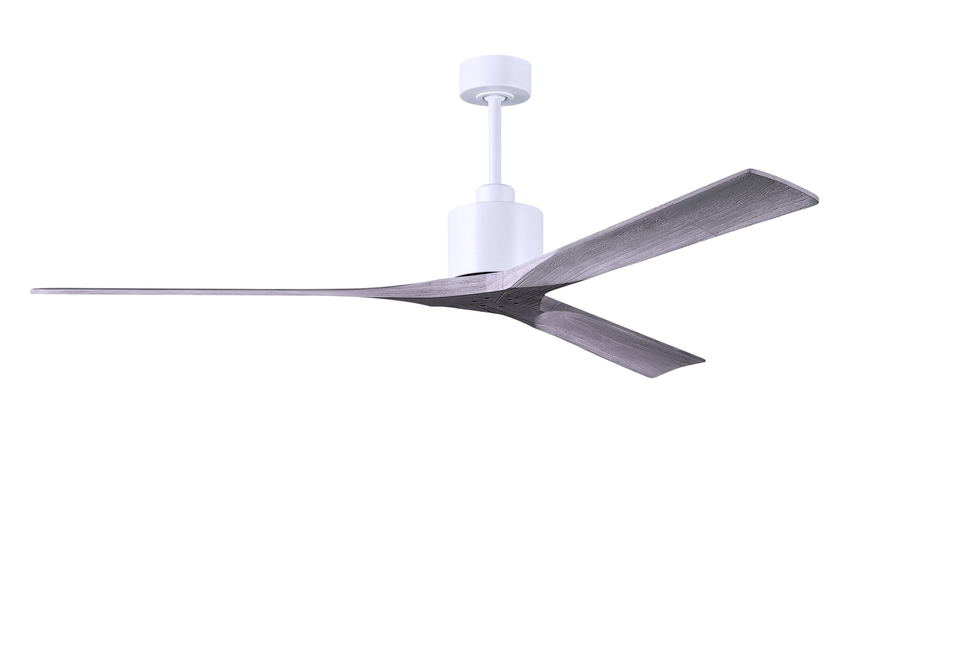 Nan XL 6-Speed DC 72 Ceiling Fan in Matte White with Barnwood Tone blades