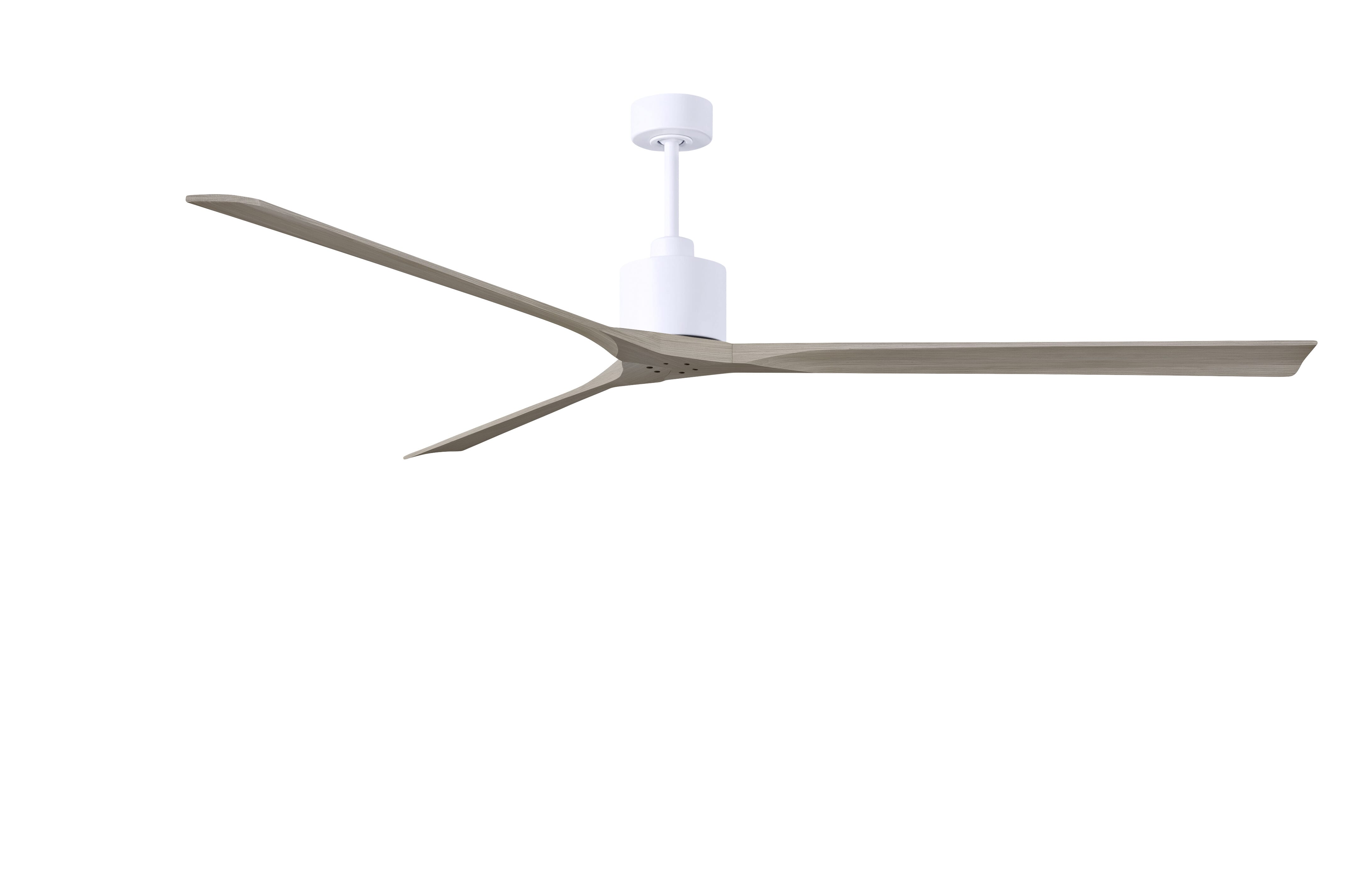 Nan XL 6-Speed DC 90 Ceiling Fan in Matte White with Gray Ash blades