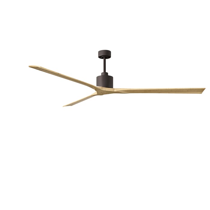 Nan XL 6-Speed DC 90 Ceiling Fan in Textured Bronze with Light Maple Tone blades Nan XL 6-Speed DC 90 Ceiling Fan in Textured Bronze with Light Maple Tone blades