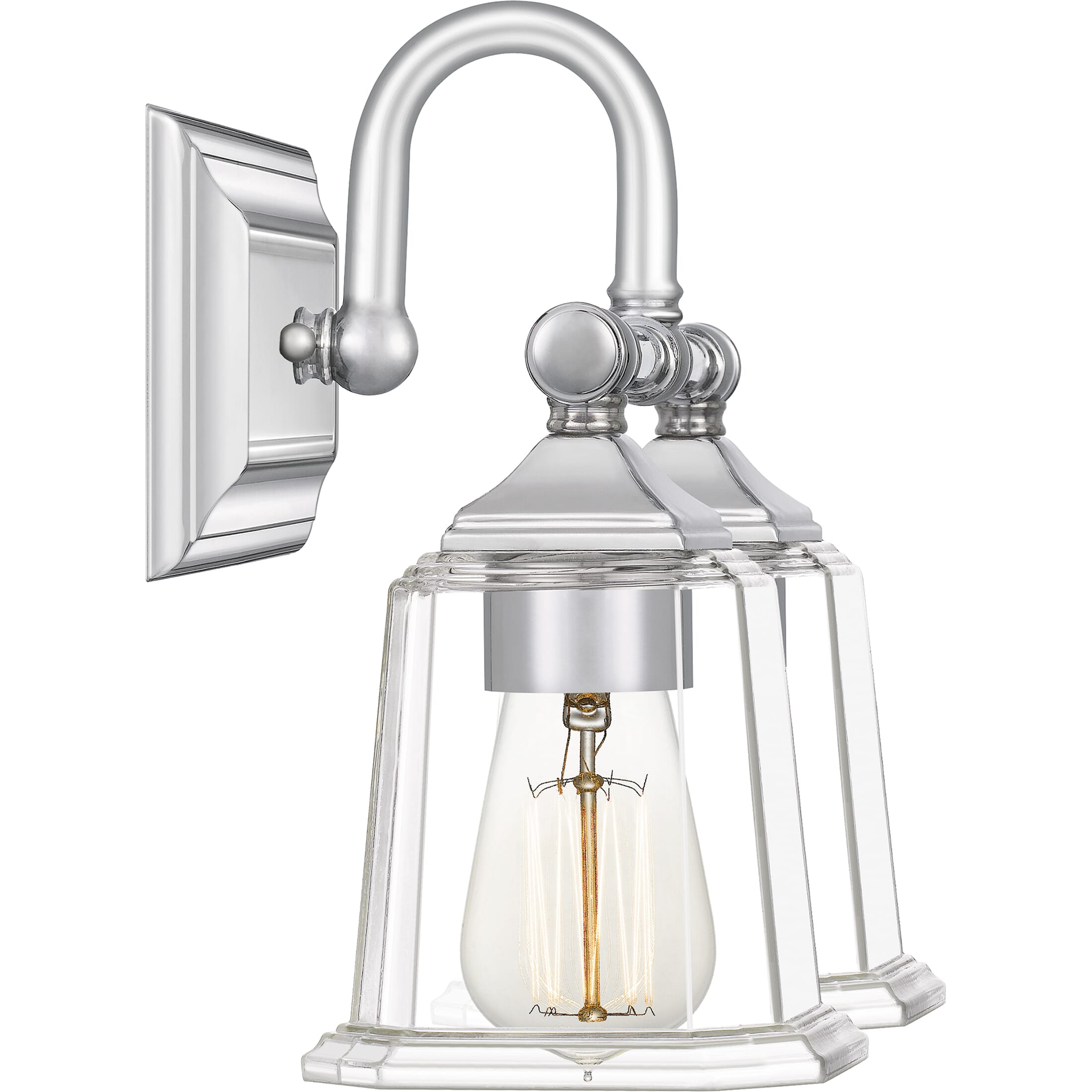 Quoizel Nicholas 2Light Bathroom Vanity Light in Polished Chrome eBay