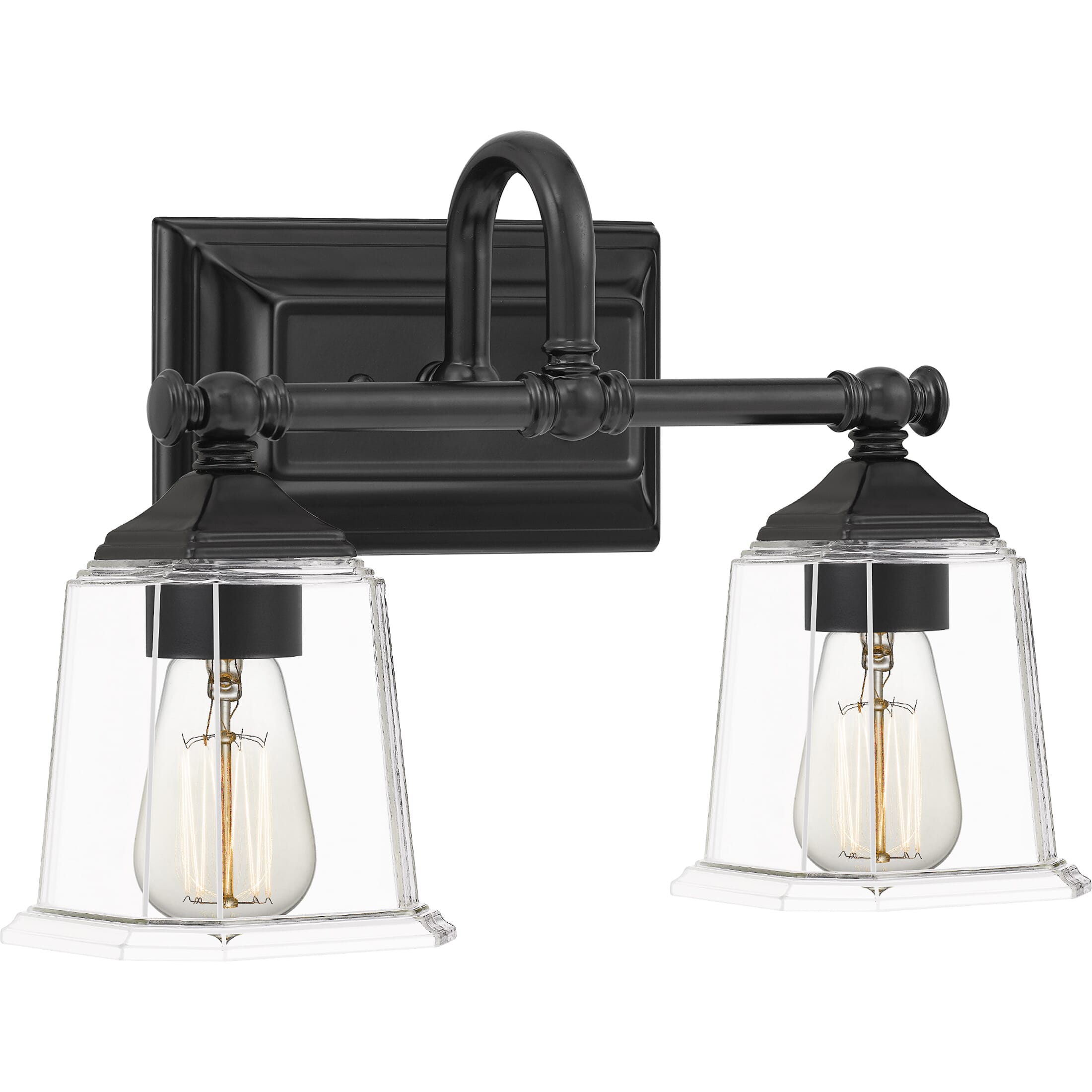 Quoizel Nicholas 2Light Bathroom Vanity Light in Earth Black eBay