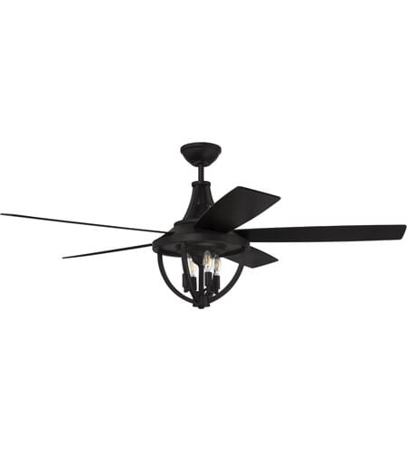 Craftmade Nash 4-Light Outdoor Ceiling Fan in Flat Black