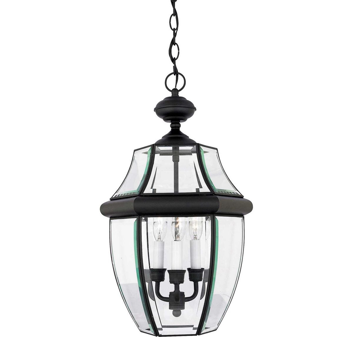 Newbury 3-Light Outdoor Hanging Lantern in Mystic Black