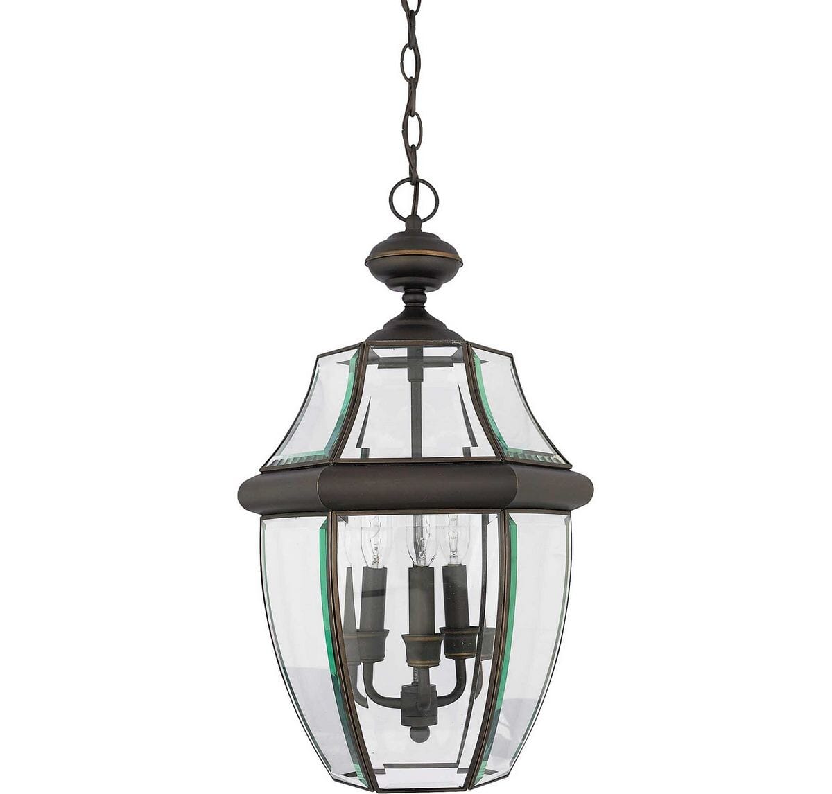 Newbury 3-Light Outdoor Hanging Lantern in Medici Bronze