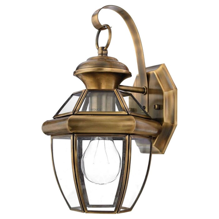 Quoizel Newbury 7" Outdoor Hanging Light in Antique Brass Quoizel Newbury 7" Outdoor Hanging Light in Antique Brass
