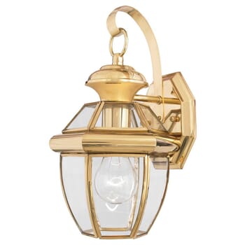 Quoizel Newbury 7" Outdoor Hanging Light in Polished Brass