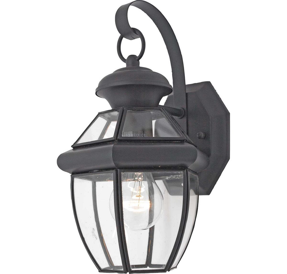 Newbury 1-Light Outdoor Wall Lantern in Mystic Black