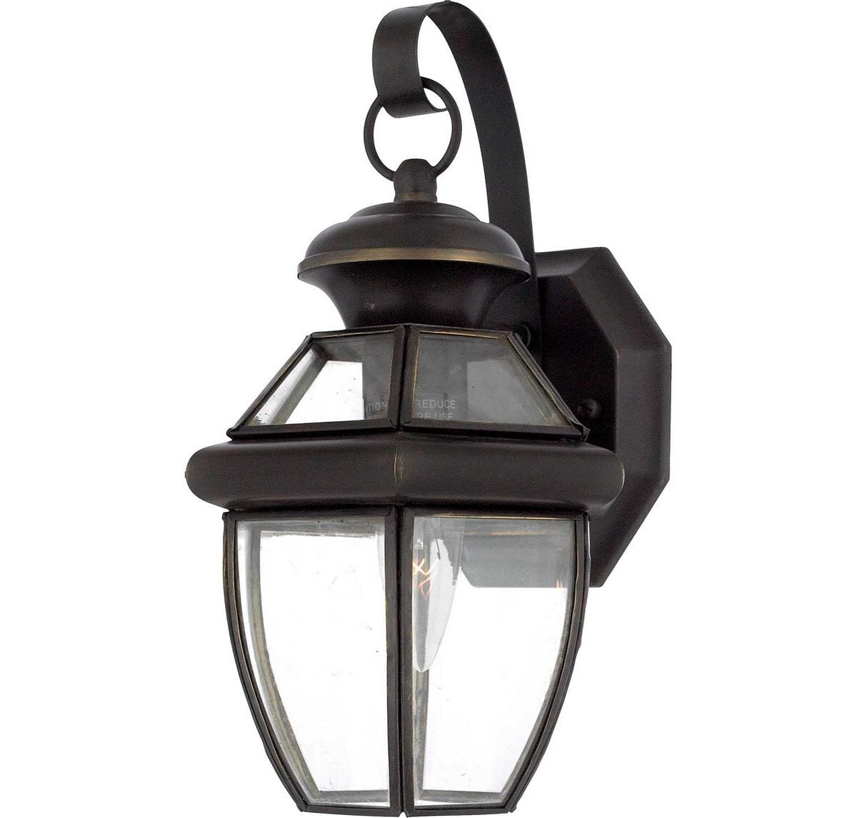 Newbury 1-Light Outdoor Wall Lantern in Medici Bronze