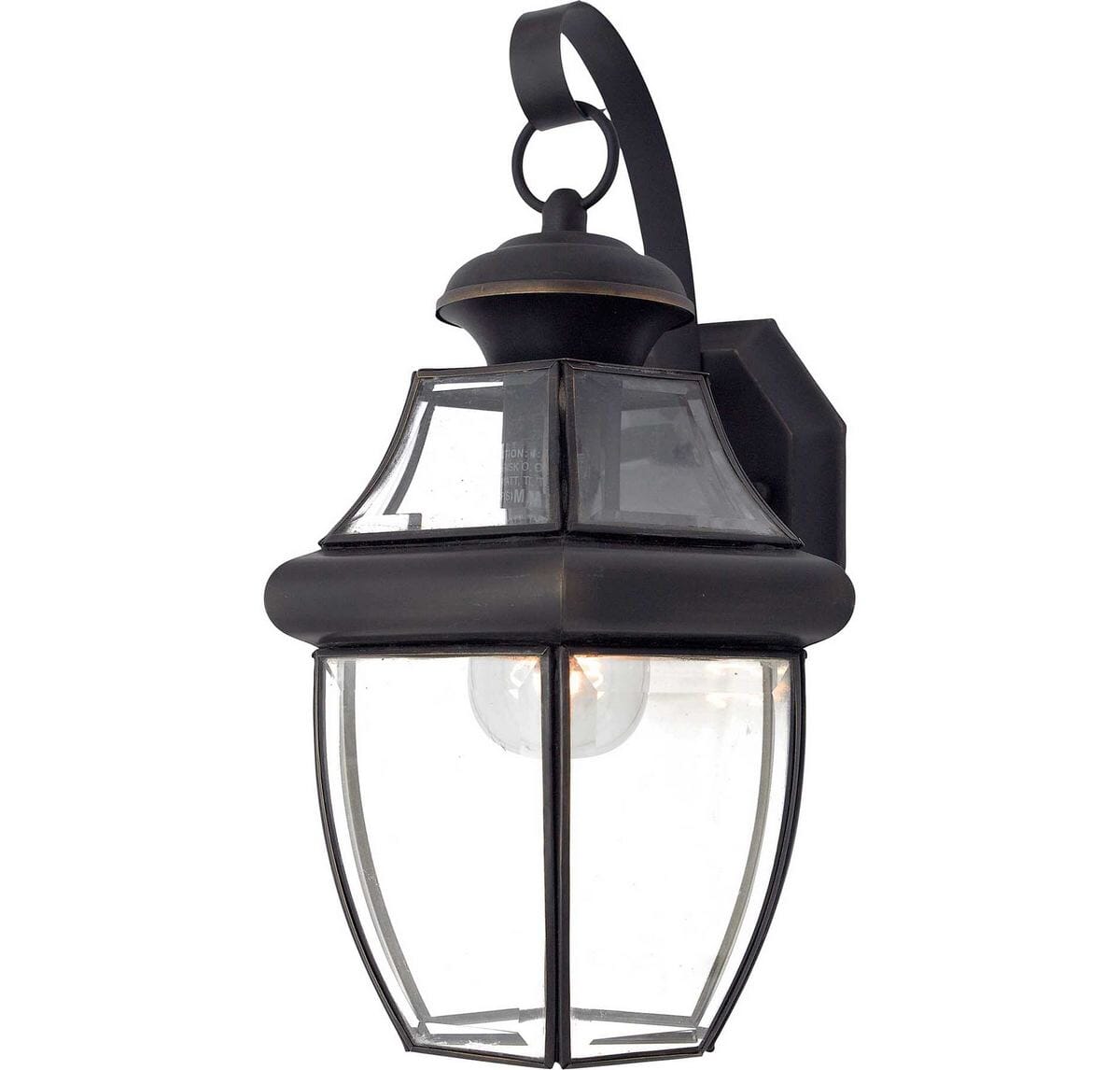 Newbury 1-Light Outdoor Wall Lantern in Medici Bronze