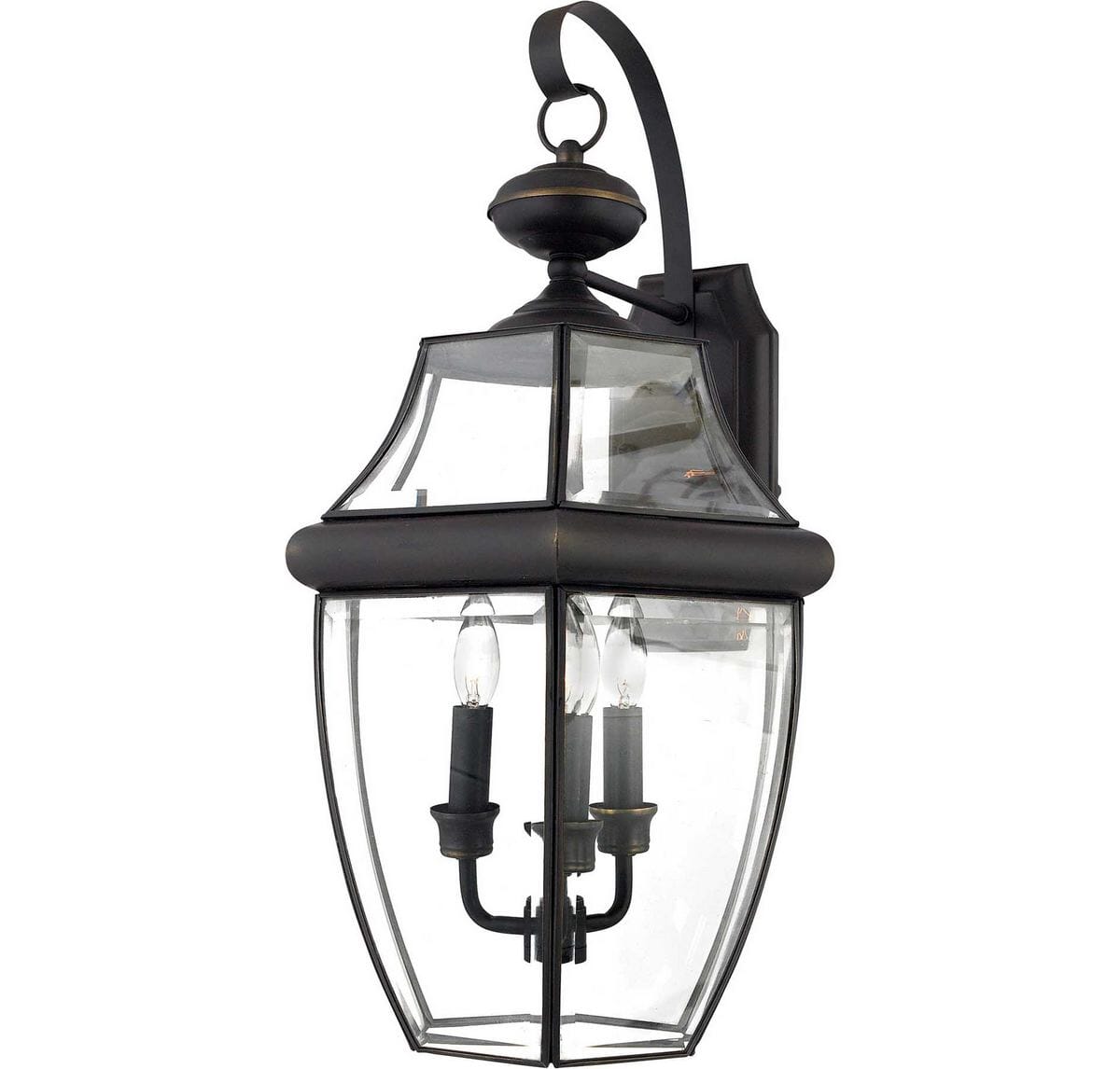 Newbury 3-Light Outdoor Wall Lantern in Medici Bronze