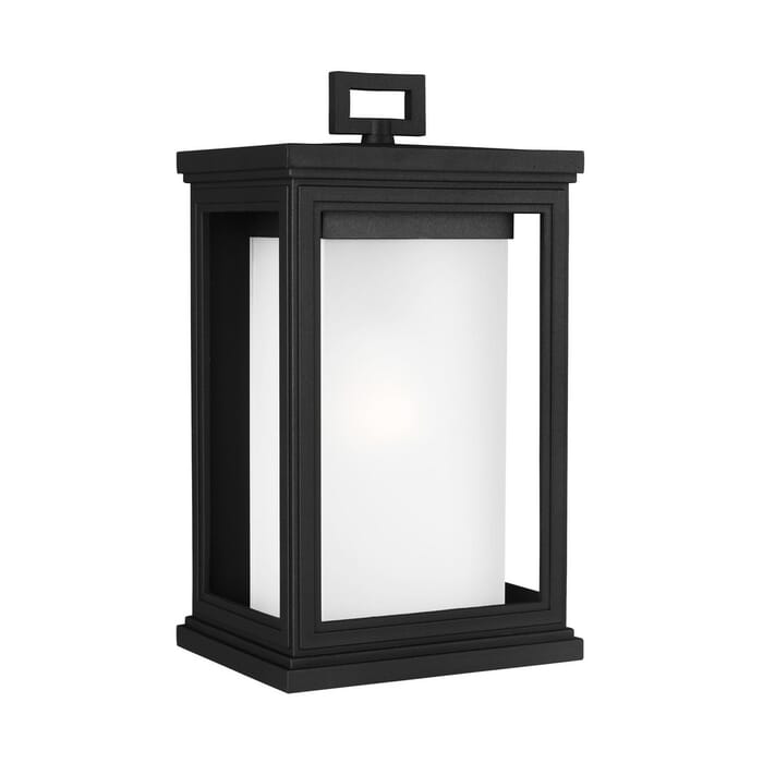 Feiss Roscoe 13.5" Outdoor Wall Lantern in Textured Black Feiss Roscoe 13.5" Outdoor Wall Lantern in Textured Black