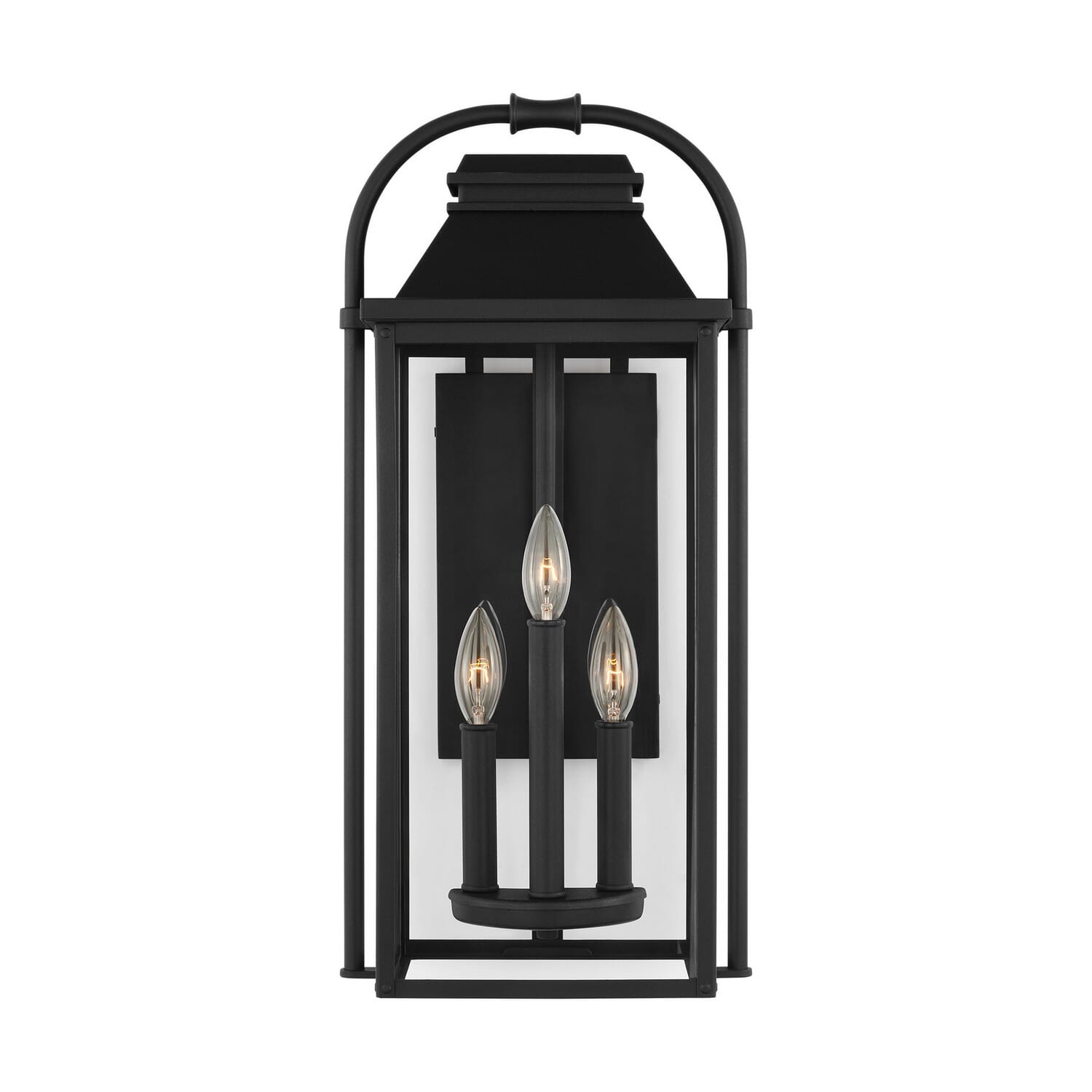 Wellsworth 3-Light Outdoor Wall Sconce in Textured Black