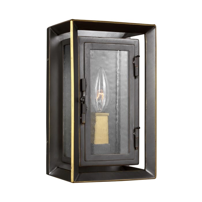 Generation Lighting Urbandale Outdoor Wall Light in Antique Bronze And Painted Burnished Brass by Sean Lavin Generation Lighting Urbandale Outdoor Wall Light in Antique Bronze And Painted Burnished Brass by Sean Lavin