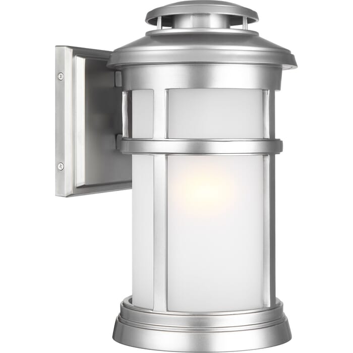 Feiss Newport 13" Outdoor Wall Lantern in Painted Brushed Steel Feiss Newport 13" Outdoor Wall Lantern in Painted Brushed Steel