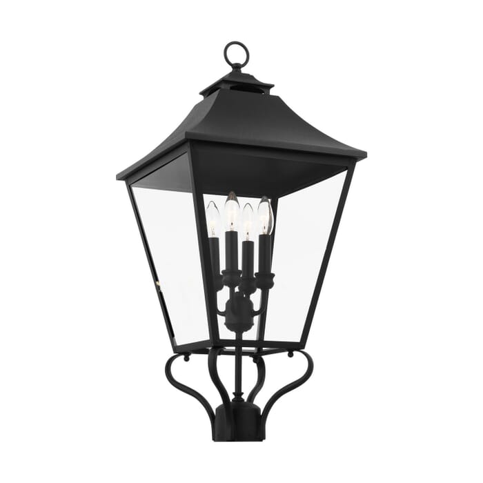 Galena 4-Light Outdoor Post Lantern in Textured Black Galena 4-Light Outdoor Post Lantern in Textured Black