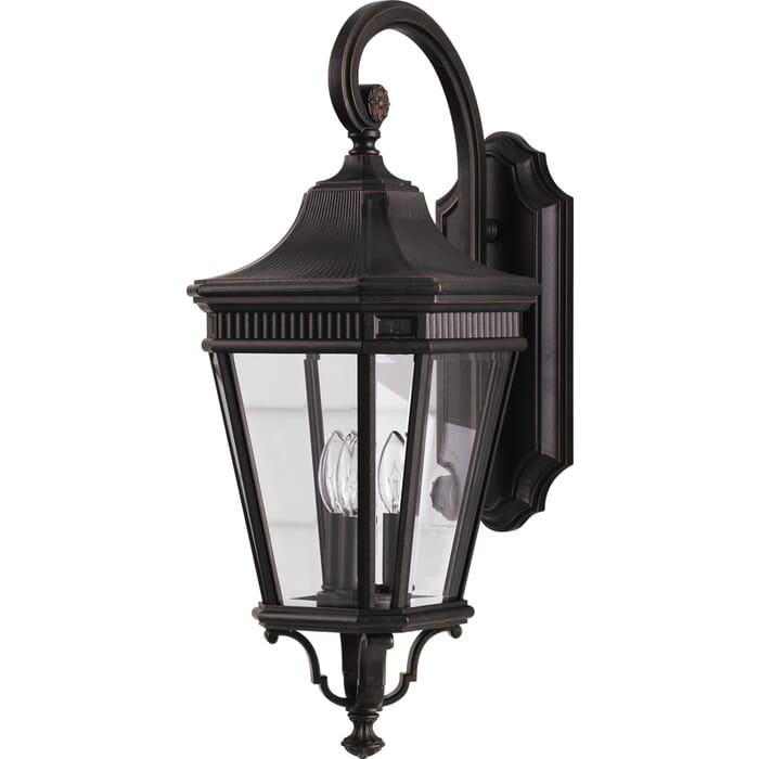 Feiss Cotswold Lane Collection 3-Light Outdoor Lantern in Bronze Feiss Cotswold Lane Collection 3-Light Outdoor Lantern in Bronze
