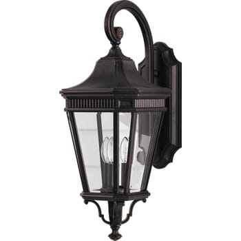 Feiss Cotswold Lane Collection 3-Light Outdoor Lantern in Bronze
