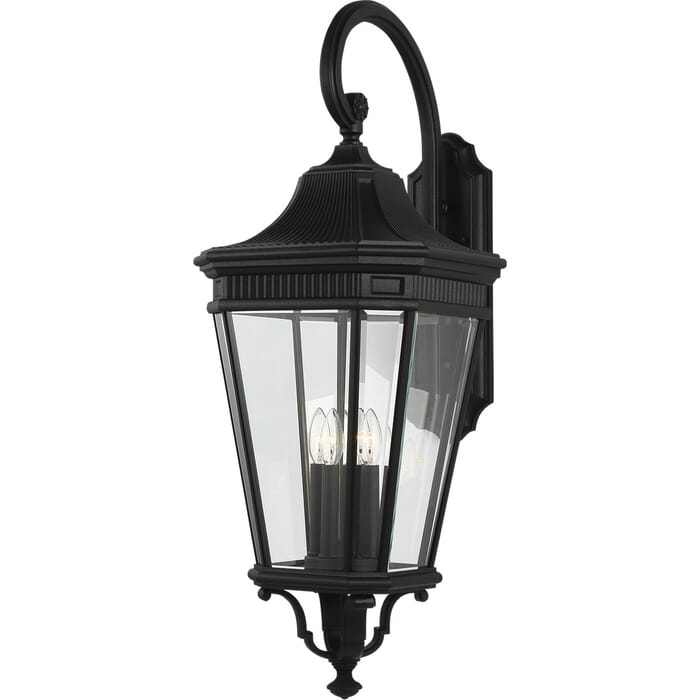 Feiss Cotswold Lane 36" 4-Light Wall Lantern in Black Feiss Cotswold Lane 36" 4-Light Wall Lantern in Black