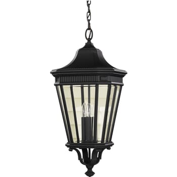 Feiss Cotswold Lane Collection 12" Outdoor Lantern in Black