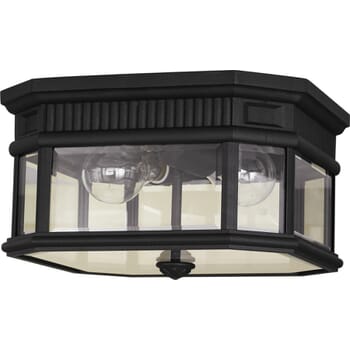 Feiss Cotswold Lane Collection 7" Outdoor Lantern in Black Finish