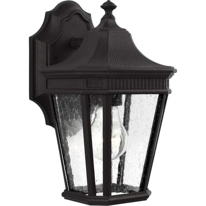Feiss Cotswold Lane 11.5" Outdoor Wall Lantern in Black Feiss Cotswold Lane 11.5" Outdoor Wall Lantern in Black