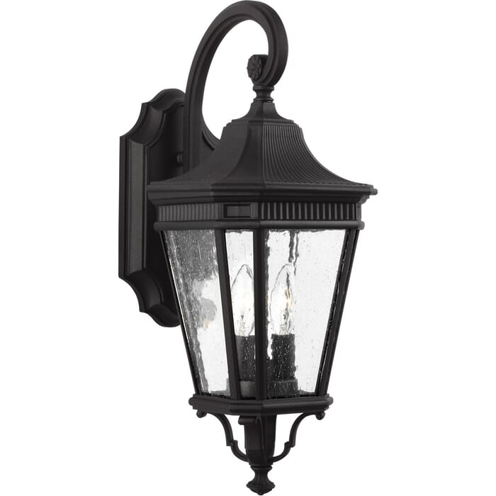 Feiss Cotswold Lane 20.5" 2-Light Outdoor Wall Lantern in Black Feiss Cotswold Lane 20.5" 2-Light Outdoor Wall Lantern in Black