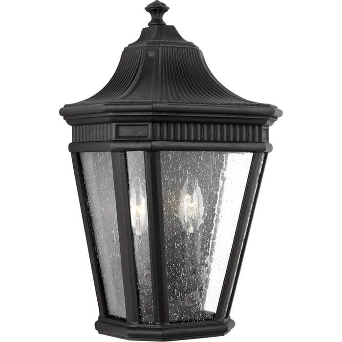 Feiss Cotswold Lane 16" 2-Light Outdoor Wall Lantern in Black Feiss Cotswold Lane 16" 2-Light Outdoor Wall Lantern in Black