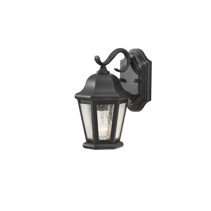 Sea Gull Lighting Martinsville 6" Outdoor Wall Lantern in Black Sea Gull Lighting Martinsville 6" Outdoor Wall Lantern in Black