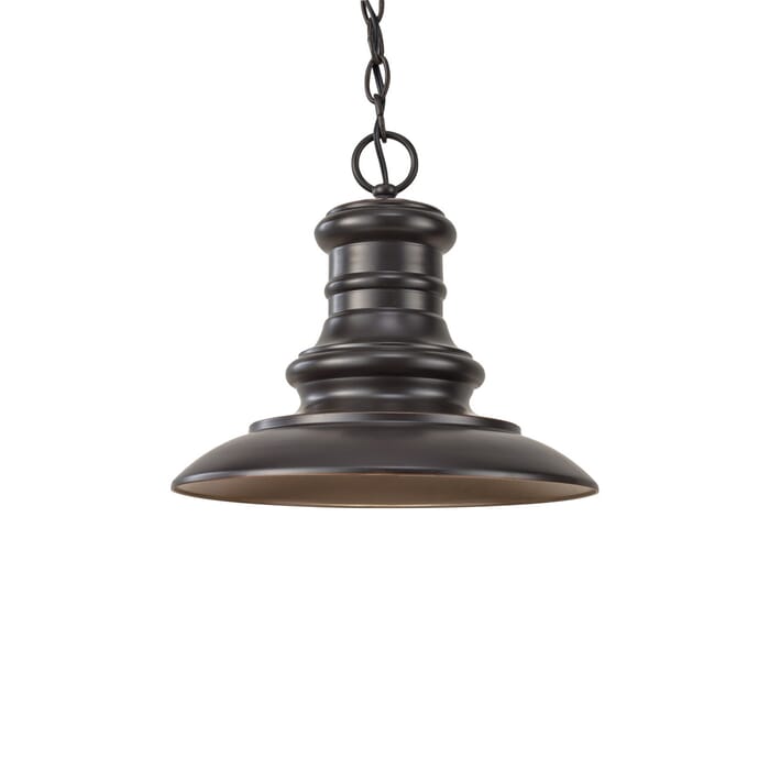 Feiss Redding Station 11" Outdoor Hanging Light in Restoration Bronze Finish Feiss Redding Station 11" Outdoor Hanging Light in Restoration Bronze Finish