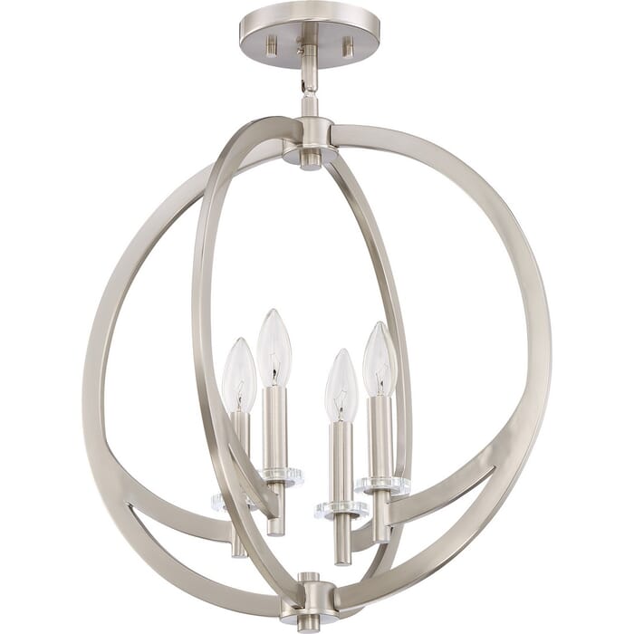 Quoizel Orion 4-Light Orb Pendant in Brushed Nickel Quoizel Orion 4-Light Orb Pendant in Brushed Nickel
