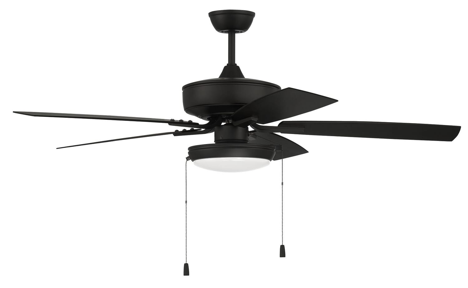 Flat Black 52"Outdoor Ceiling Fan from the Outdoor Pro Plus 119 Collection