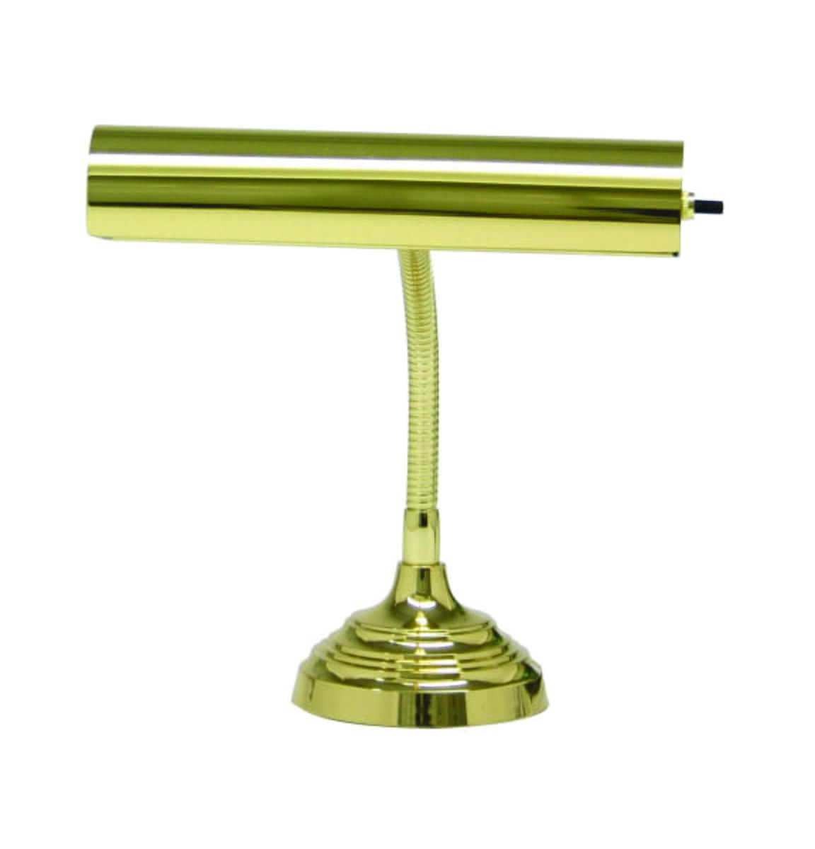 House of Troy 10"" Polished Brass Adjustable Goose Neck Piano Lamp -  P10-130