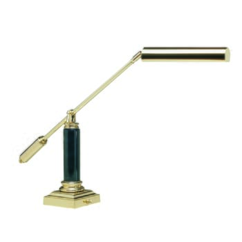House of Troy 10" Polished Brass/Marble Grand Piano Lamp