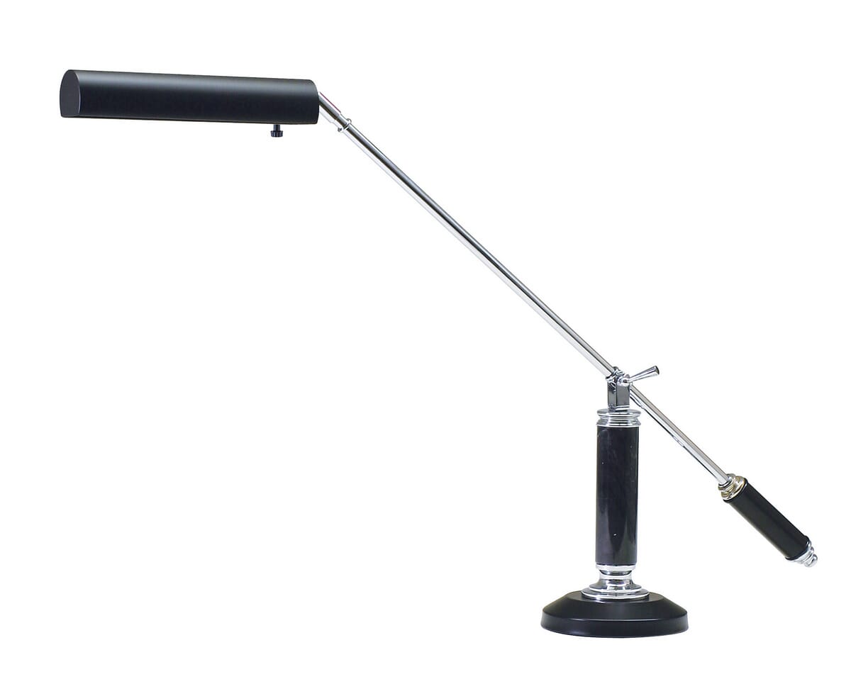 House of Troy Piano Desk Lamp in Chrome and Black Finish -  P10-192-627