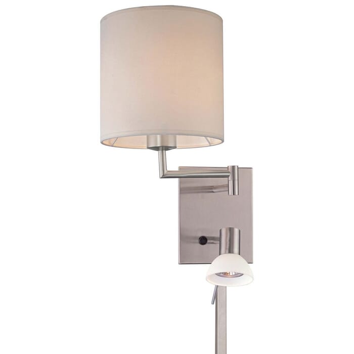 George Kovacs George's Reading Room 16" Wall Lamp in Brushed Nickel George Kovacs George's Reading Room 16" Wall Lamp in Brushed Nickel