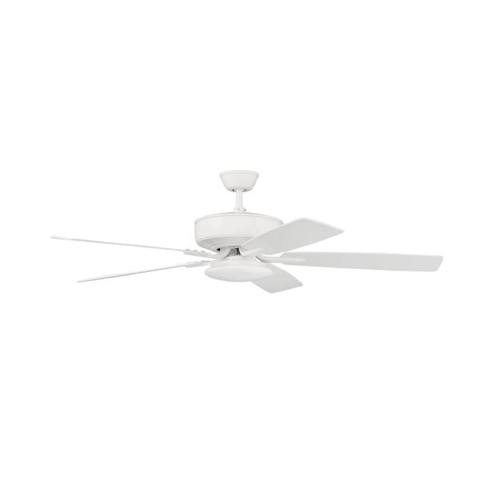Craftmade Pro Plus 112 Slim Light Kit Indoor Ceiling Fan in White Craftmade Pro Plus 112 Slim Light Kit Indoor Ceiling Fan in White