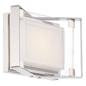 George Kovacs Crystal Clear 10" Bathroom Vanity Light in Polished Nickel