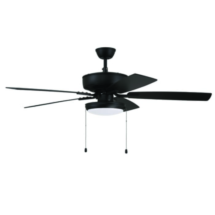 Craftmade Pro Plus 119 Pan Light Kit Indoor Ceiling Fan in Flat Black Craftmade Pro Plus 119 Pan Light Kit Indoor Ceiling Fan in Flat Black