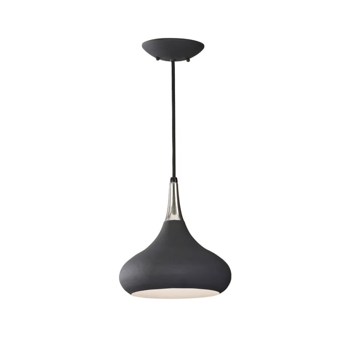 Feiss Belle 10" Mini Pendant in Black Finish Feiss Belle 10" Mini Pendant in Black Finish