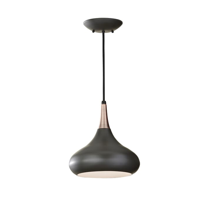 Feiss Belle 10" Mini Pendant in Bronze Finish Feiss Belle 10" Mini Pendant in Bronze Finish