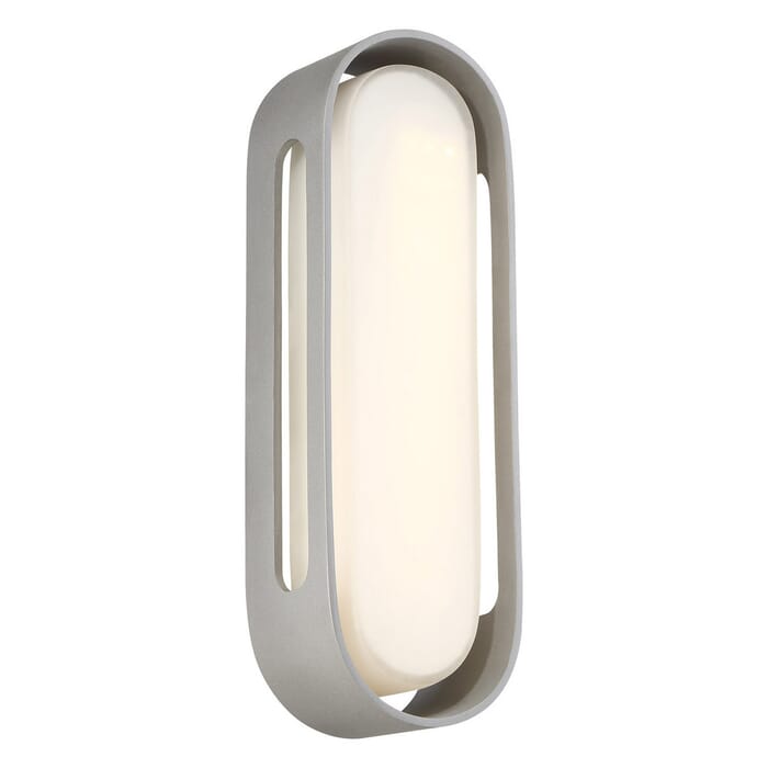 George Kovacs Floating Oval 15" Outdoor Wall Light in Sand Silver George Kovacs Floating Oval 15" Outdoor Wall Light in Sand Silver