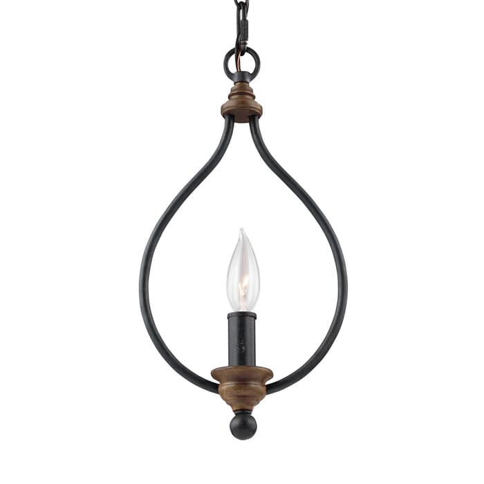 Sea Gull Hartsville Mini Pendant in Dark Weathered Zinc with Weathered Oak Sea Gull Hartsville Mini Pendant in Dark Weathered Zinc with Weathered Oak